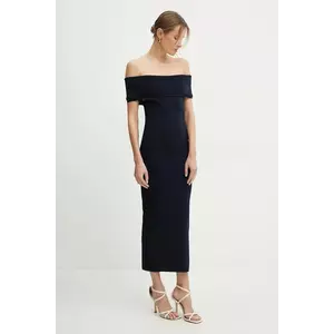 MICHAEL Michael Kors rochie culoarea bleumarin, maxi, mulată, MS582Y033D imagine