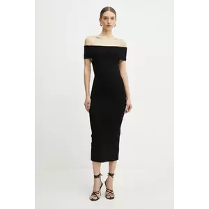MICHAEL Michael Kors rochie culoarea negru, maxi, mulată, MS582Y033D imagine