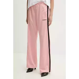 Fiorucci pantaloni de trening Puffy Piping Track Trousers femei, culoarea roz, cu imprimeu, U02SPBPA057PL01PN02 imagine