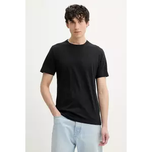 Hollister Co. tricou din bumbac barbati, culoarea negru, neted, KI324-5149 imagine