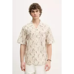 IRO camasa din bumbac barbati, culoarea bej, regular, MP18CONSTANS imagine