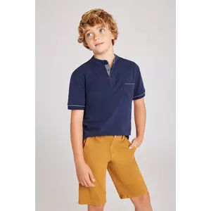 Mayoral pantaloni scurti copii bermudy chino basic culoarea galben, 242 imagine
