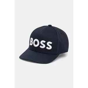 BOSS șapcă de baseball din bumbac culoarea negru, cu imprimeu, 50536482 imagine