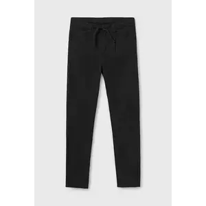 Mayoral pantaloni de bumbac pentru copii relaxed fit culoarea negru, neted, 6525 imagine