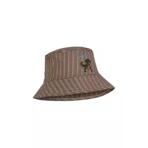 Konges Sløjd palarie copii SEER ASNOU BUCKET HAT GRS culoarea maro, KS102497 imagine