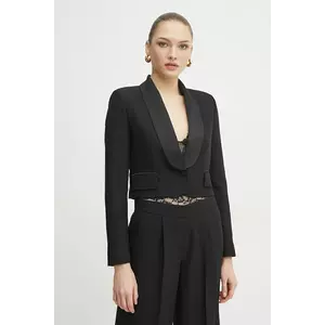 ERMANNO Firenze sacou culoarea negru, un singur rand de nasturi, uni, 56TI007E22 imagine