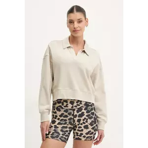 Dkny hanorac de bumbac femei, culoarea bej, neted, DP5T1243 imagine