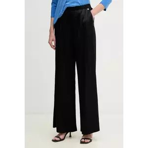 Mos Mosh pantaloni femei, culoarea negru, lat, high waist, 169340 imagine