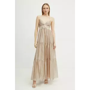 ERMANNO Firenze rochie culoarea bej, maxi, evazată, 56TQ029ES3 imagine