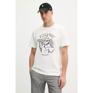 Joop! tricou din bumbac barbati, culoarea alb, cu imprimeu, 30045716 imagine