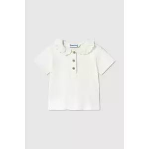 Mayoral tricou copii culoarea bej, cu guler, 1104 imagine