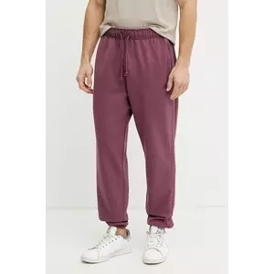 New Balance pantaloni de trening din bumbac culoarea bordo, neted, MP41508FDP imagine