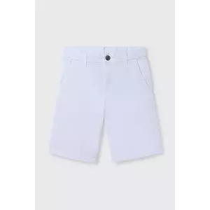 Mayoral pantaloni scurti copii bermudy chino basic culoarea alb, 242 imagine