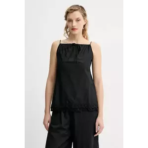 By Malene Birger hanorac de bumbac ELLE femei, culoarea negru, neted, 103096 imagine