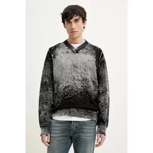Diesel pulover de bumbac K-VELI KNITWEAR barbati, culoarea gri, light, A16878.0BEAR imagine