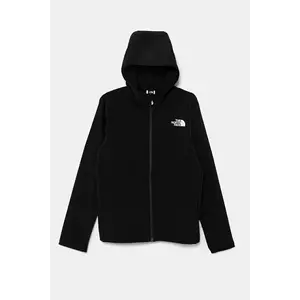 The North Face bluza copii ON THE TRAIL FZ HOODIE culoarea negru, cu glugă, neted, NF0A8AXSJK31 imagine