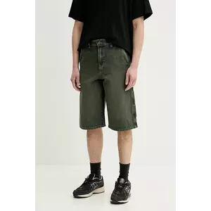 Dickies pantaloni scurti jeans barbati, culoarea verde, DK0A4ZASK571 imagine