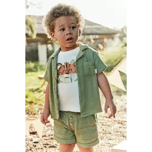 Mayoral pantaloni scurți din bumbac pentru copii culoarea verde, 1241 imagine