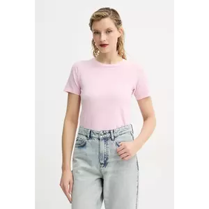 American Vintage tricou din bumbac femei, culoarea roz, GAMI21E25 imagine