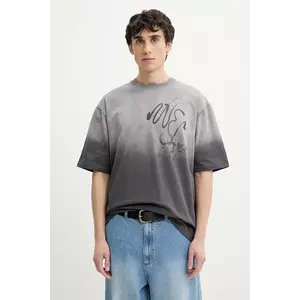 Desigual tricou din bumbac GRANADA barbati, culoarea gri, modelator, 25SMTK22 imagine