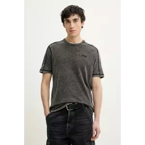 Diesel tricou din bumbac T-ADJIND T-SHIRT barbati, culoarea gri, modelator, A16407.0QJAH imagine