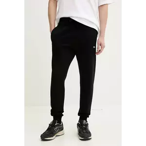 Diesel pantaloni de trening din bumbac P-TARY-DOVAL-PJ TROUSERS barbati, culoarea negru, neted, A15374.0BKAF imagine