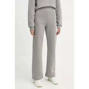 La Mania pantaloni de trening femei, culoarea bej, neted, LARRY imagine