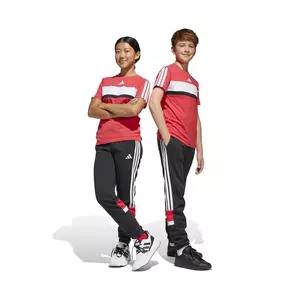 adidas pantaloni de trening pentru copii culoarea negru, cu imprimeu, JC7485 imagine