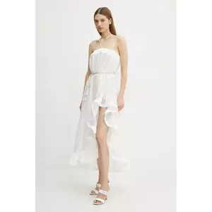 Simona Corsellini rochie din bumbac culoarea alb, midi, evazată, P25CPAB046 imagine