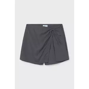 Mayoral pantaloni scurți din amestec de in pentru copii culoarea gri, neted, 6972 imagine