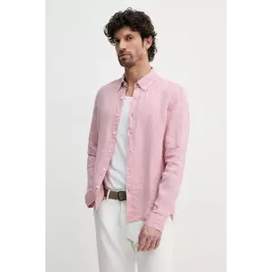 Michael Kors camasa de in culoarea roz, cu guler button-down, slim imagine