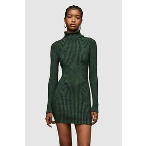AllSaints rochie Juliette culoarea verde, mini, mulată imagine