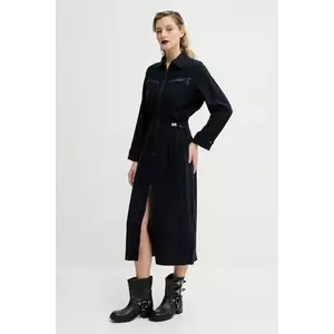 G-Star rochie culoarea negru, midi, evazată, D24267-D522 imagine