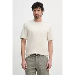 BOSS tricou din bumbac barbati, culoarea bej, neted, 50520298 imagine