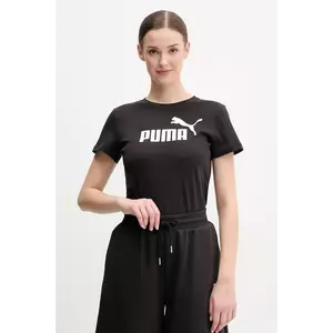 Puma tricou din bumbac femei, culoarea negru, 682370 imagine