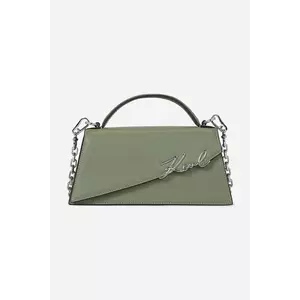 Karl Lagerfeld poseta de piele K/SIGNATURE culoarea verde, A1W30458 imagine
