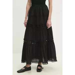 Answear Lab fustă din bumbac culoarea negru, maxi, evazati imagine