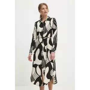 Answear Lab rochie culoarea negru, midi, dreaptă imagine