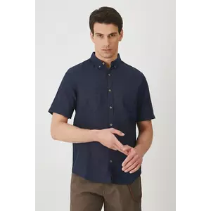 Medicine camasa de in culoarea albastru marin, cu guler button-down, regular imagine