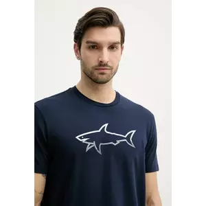 Paul&Shark tricou din bumbac barbati, culoarea albastru marin, cu imprimeu, 25411078 imagine