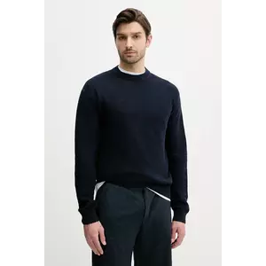 BOSS Orange pulover de bumbac barbati, culoarea albastru marin, light, 50538290 imagine
