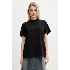 MM6 Maison Margiela tricou din bumbac femei, culoarea negru, S52GC0333 imagine