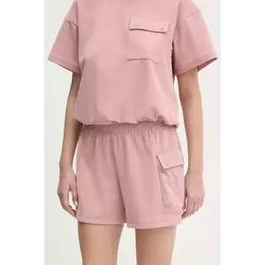 Columbia pantaloni scurți outdoor Granite Point culoarea roz, neted, high waist, 2118841, 00 imagine