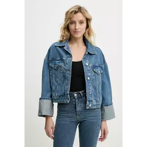 Answear Lab geaca jeans femei, de tranzitie, oversize imagine