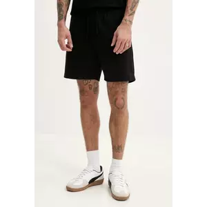 Tommy Jeans pantaloni scurti din bumbac barbati, culoarea negru, DM0DM21369 imagine