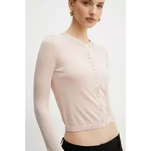 MICHAEL Michael Kors cardigan cu amestec de mătase femei, culoarea roz, light, MS5615MGW2 imagine