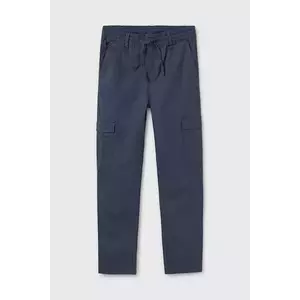 Mayoral pantaloni cu amestec de in pentru copii culoarea albastru marin, neted, 6526 imagine