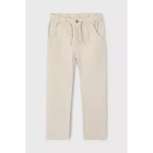 Mayoral pantaloni copii relaxed fit culoarea bej, neted, 3566 imagine