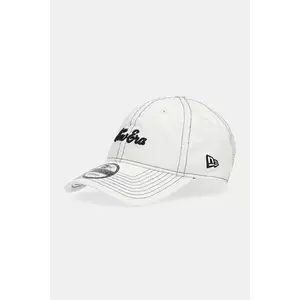 New Era șapcă de baseball din bumbac culoarea bej, cu imprimeu, 60595290 imagine
