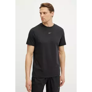 Reebok tricou de antrenament Athlete culoarea negru, neted, 100215058 imagine